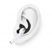 10. KeyBudz EarBuddyz - silikonowe nakładki do AirPods 1/2, EarPods (czarne)